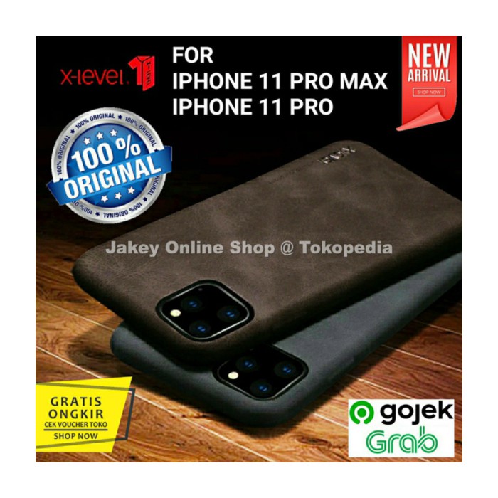 X-LEVEL VINTAGE iPhone 11 Pro Max  11 Pro leather case back cover hp - Black IP 11 Pro Limited