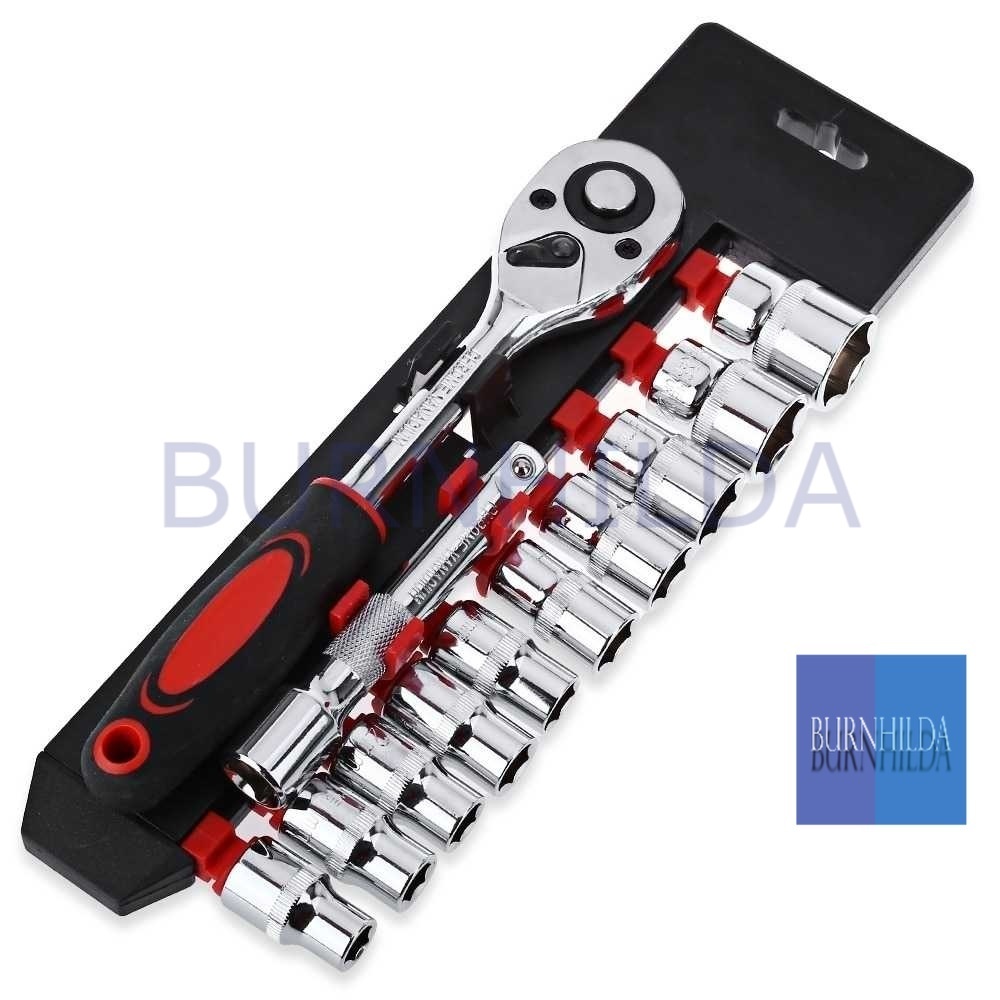 Kunci Pas CR-V Drive Socket Wrench Set 1/4 Handle 12 PCS accesoris mobil burnhilda