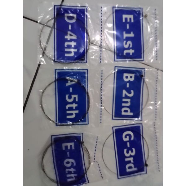 satu set senar gitar electric no.1 sampai no.6 nikel Alloy from Italy  elektrik string guitar