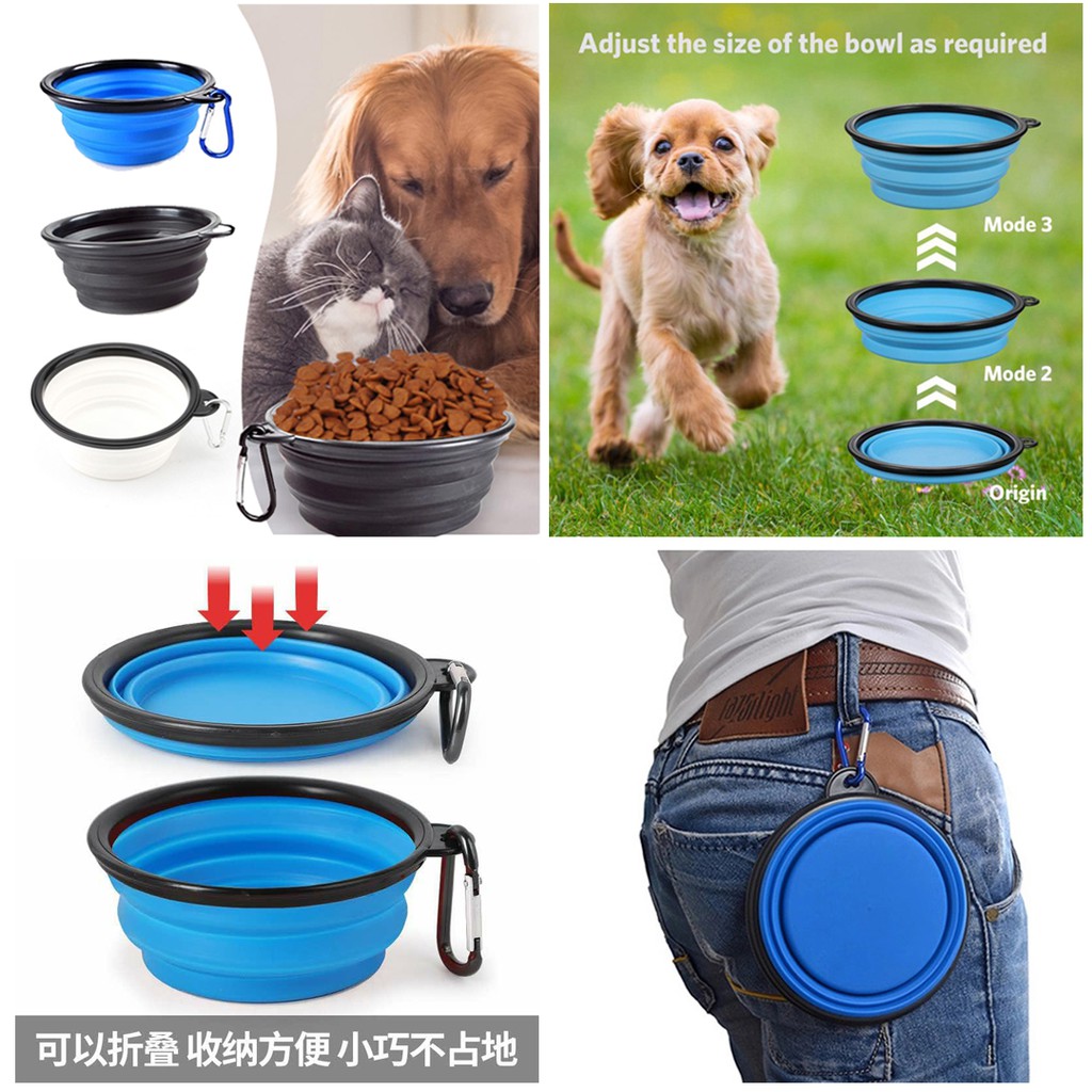 Mangkok Portable Collapsible Anjing Kucing / Pet Bowl Travel Portable