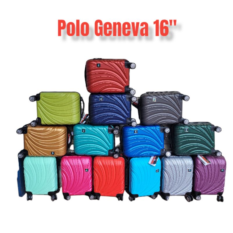 Koper 16 inch Geneva original/fiber ABS anti pecah/koper ukuran Cabin pesawat