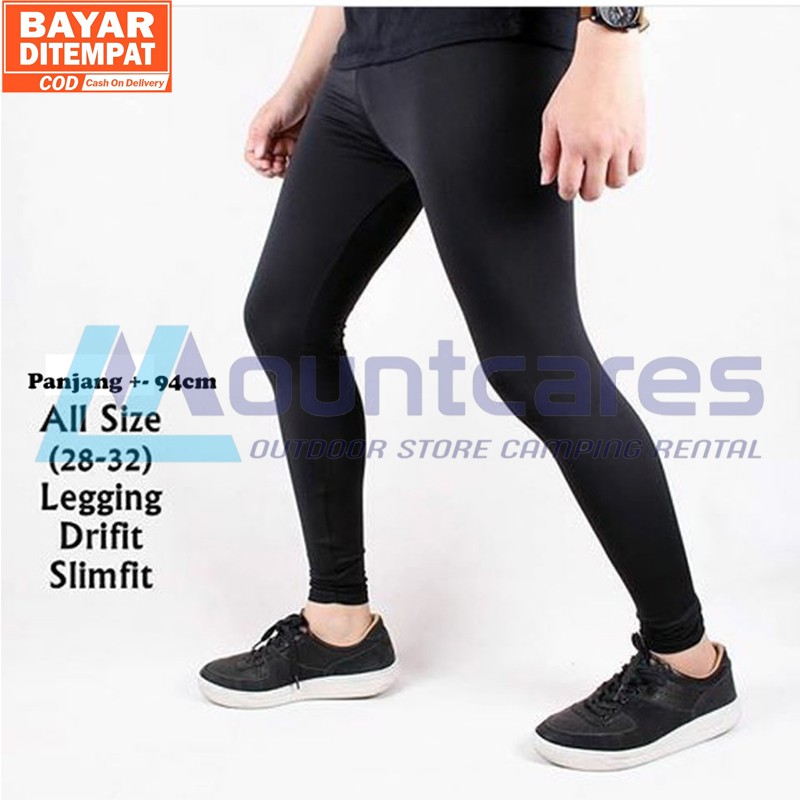 LEGGING OUTDOOR HITAM POLOS CELANA MANSET BASELAYER LEGGING PANJANG LONGPANTS DALEMAN OLAHRAGA