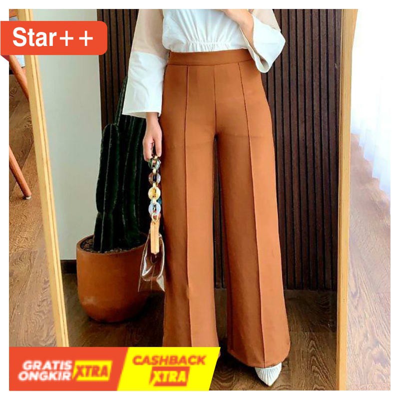 CELANA KULOT WANITA JUMBO AWET BIG SIZE ALL SIZE ORI / (S_C) CELANA KULOT SCUBA CUBIT/PANTS