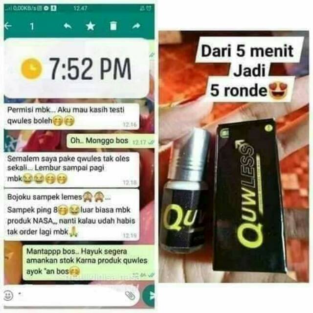 QUELESS NASA OBAT OLES KUAT TAHAN LAMA