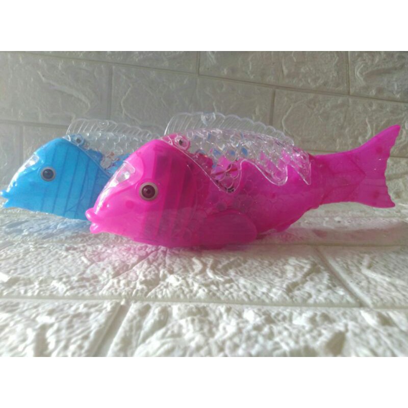 mainan ikan gerak ada musik lampu/mainan ikan ikanan gerak/mainan ikan/mainan anak murah