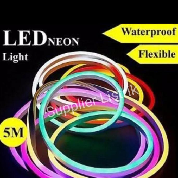 LAMPU LED NEON FLEX LAMPU LED SELANG PANJANG 5M KUALITAS SUPER DC 12V