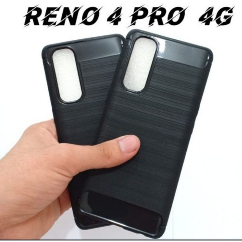 Softcase Slim Fit Carbon Oppo Reno 4 Pro New