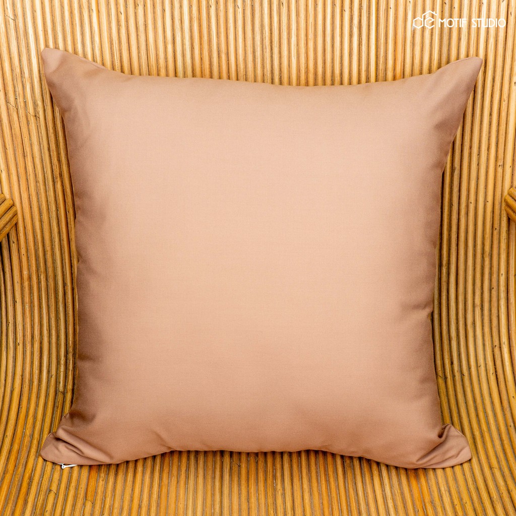 SARUNG BANTAL SOFA KURSI TAMU POLOS PEACH BROWN COKLAT COKELAT PINK MERAH MUDA KATUN OXFORD 50x50 50