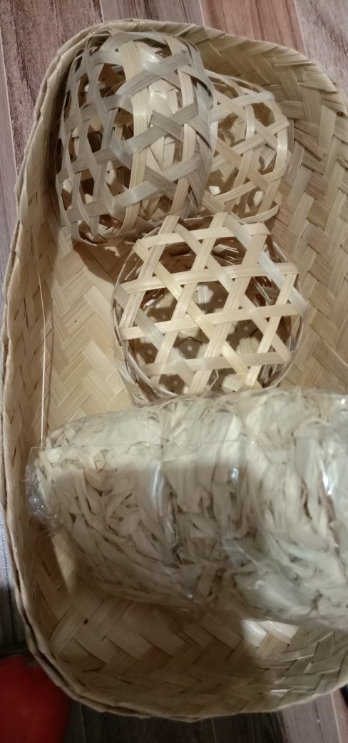 Sepasang Besek Natural 13x24 Cm /15*30cm Besek Anyaman Bambu Murah/ Besek Hampers Nastar Lebar