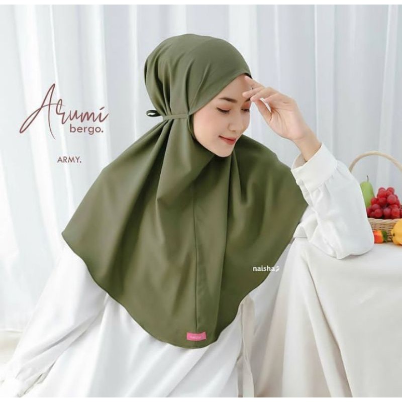 jilbab bergo maryam diamond birel cabe army biru muda botol dusty peach salem tosca hitam navy marun