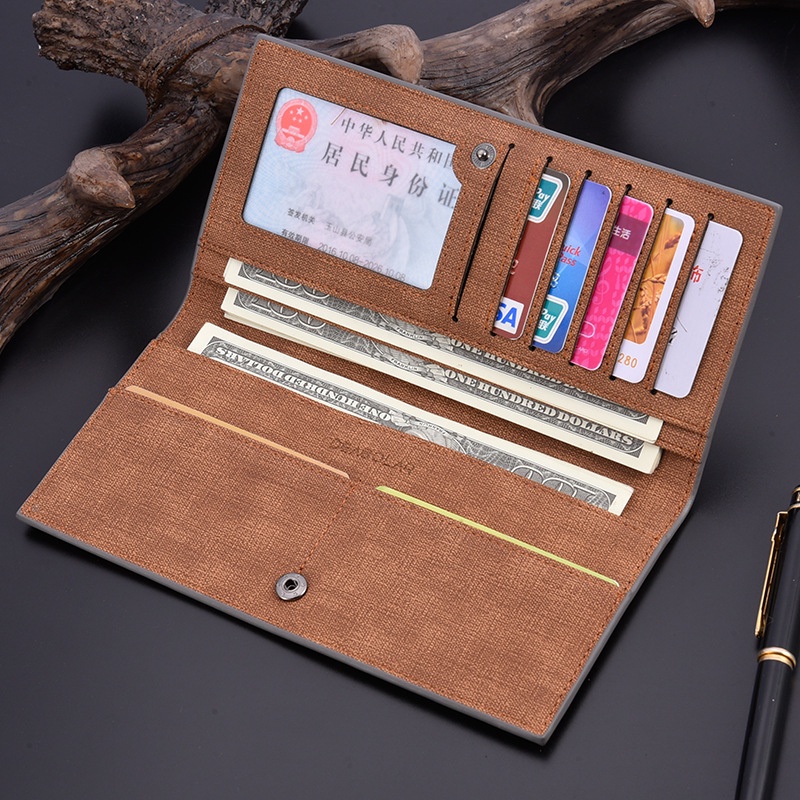 DOMPET PANJANG PRIA IMPORT KULIT COKLAT KARTU DAREMO WA476B7 PREMIUM TIPIS SLOT CARD UANG COWOK KEREN FASHION LAKI MURAH BRANDED SIMPLE KEKINIAN BATAM