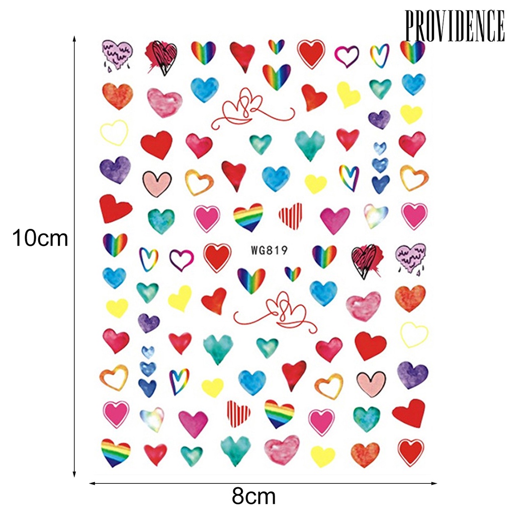 Providence Stiker Nail Art Efek 3d Ultra Tipis Tema Valentine Untuk Wanita