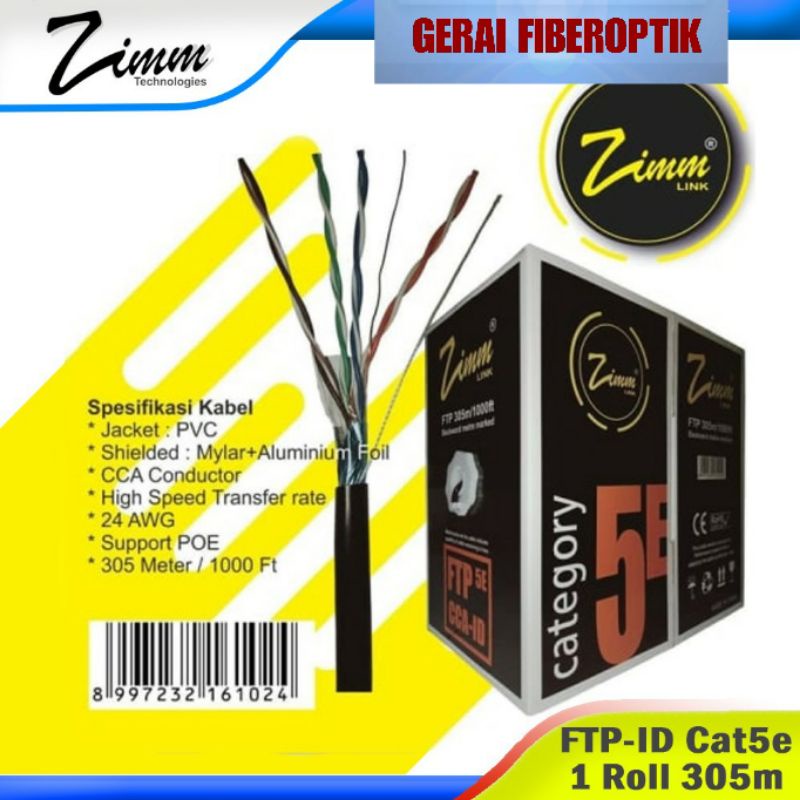 Kabel LAN FTP Cat5e Zimmlink Outdoor 305 Meter