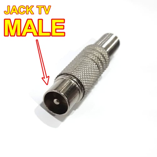 Jack Antena TV Female Male Konektor Colokan Antena Jak