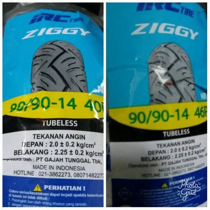 ban luar 80 90 14 dan 90 90 14 irc ziggy tubeless HAM