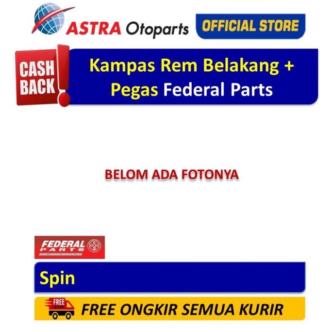 Kampas Rem Belakang + Pegas Federal Parts SPIN ASTR4OTO Juara