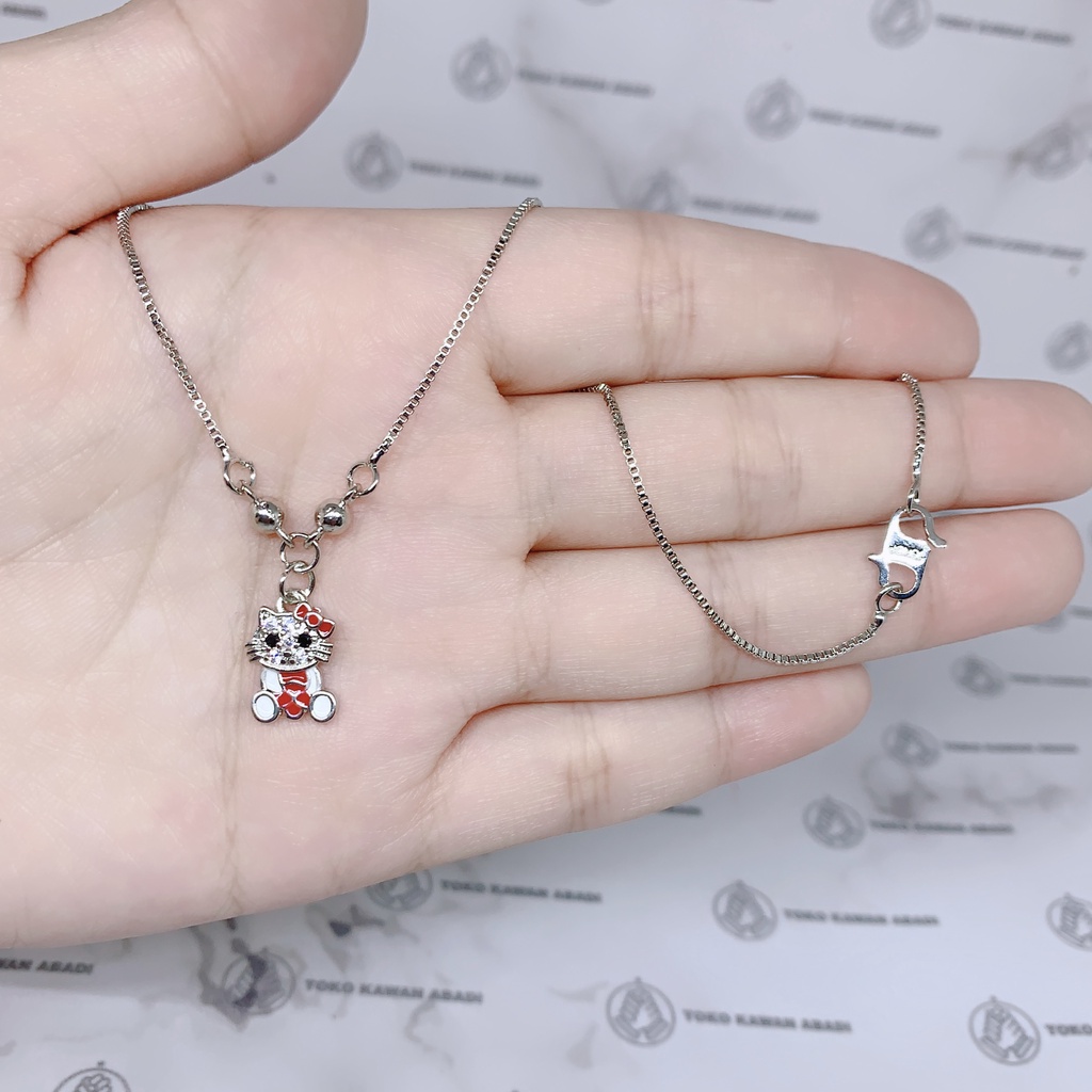 Kalung Anak Perempuan Xuping Silver Liontin Tiga Kucing *01