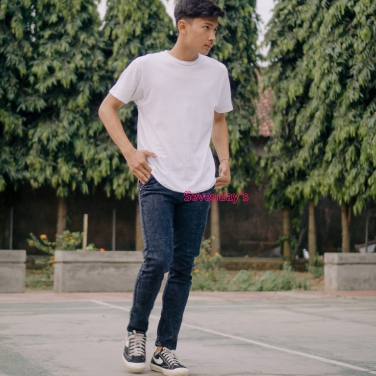 CELANA JEANS PRIA HITAM PENSIL SNOW BLACK / SNOW LIGHT ACID / STRECTH NGARET MELAR / CELANA SKINNY S