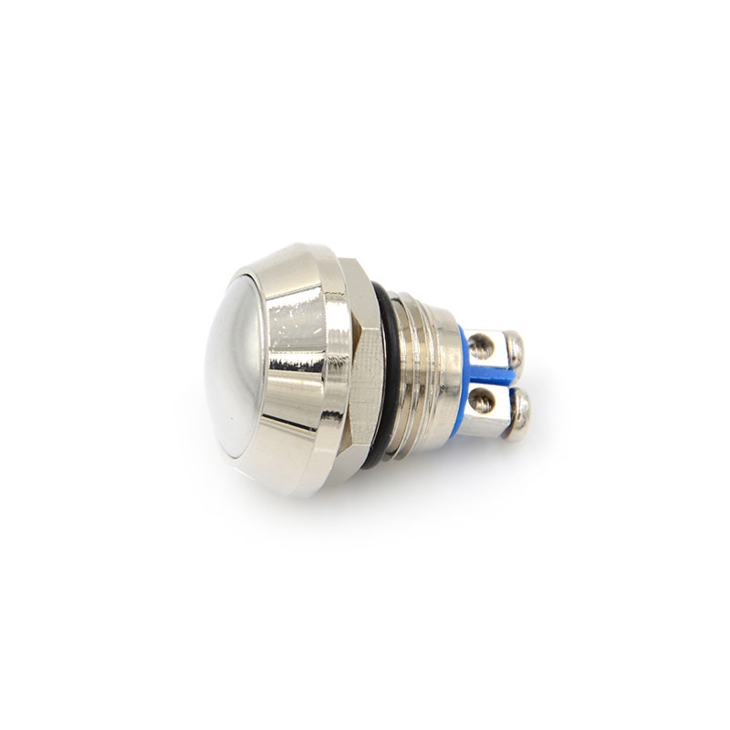 【xo#COD】Hot Sale Domed Waterproof Metal 12mm Momentary Push Button Switch