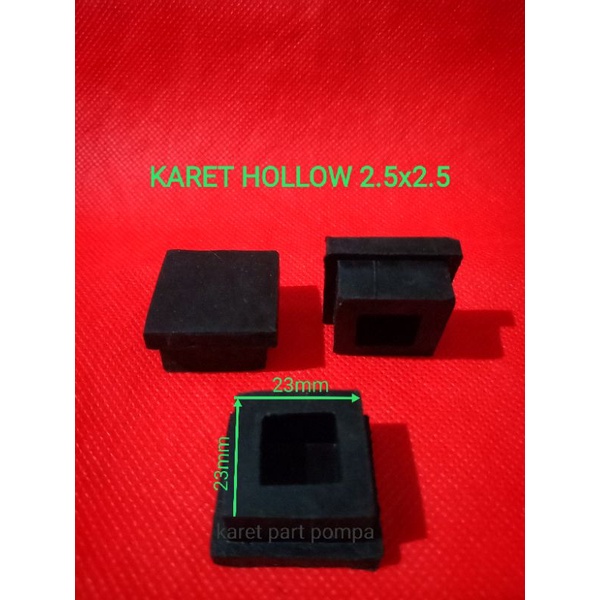 KARET HOLLOW 2,5x2,5 KOPONG KAKI MEJA RAK KURSI BESI HOLLOW/HOLO