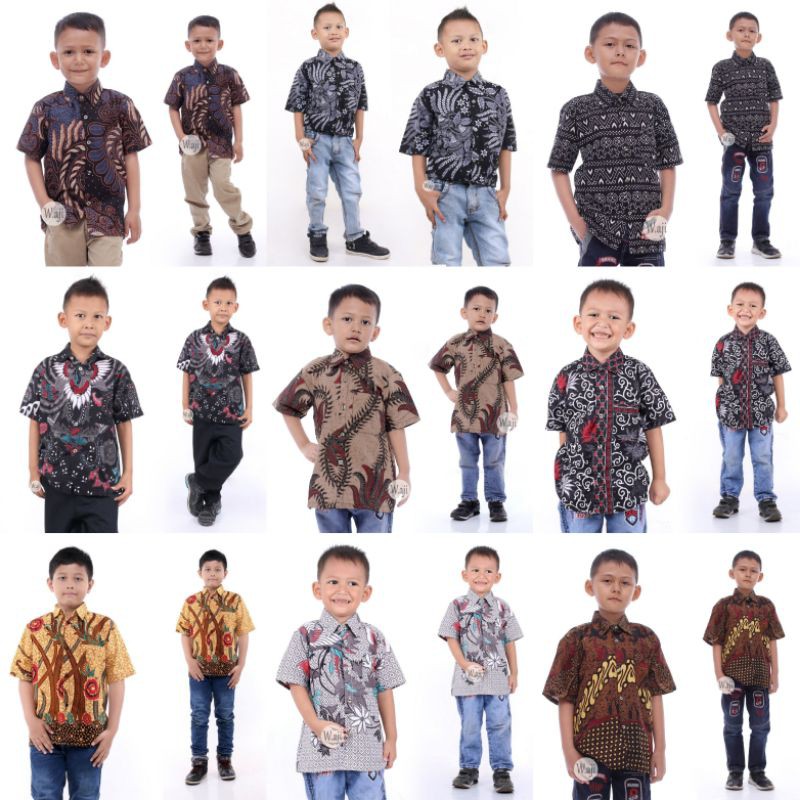 Kemeja Batik Anak Cowok//baju Batik Anak Cowok//batik Anak Laki Laki