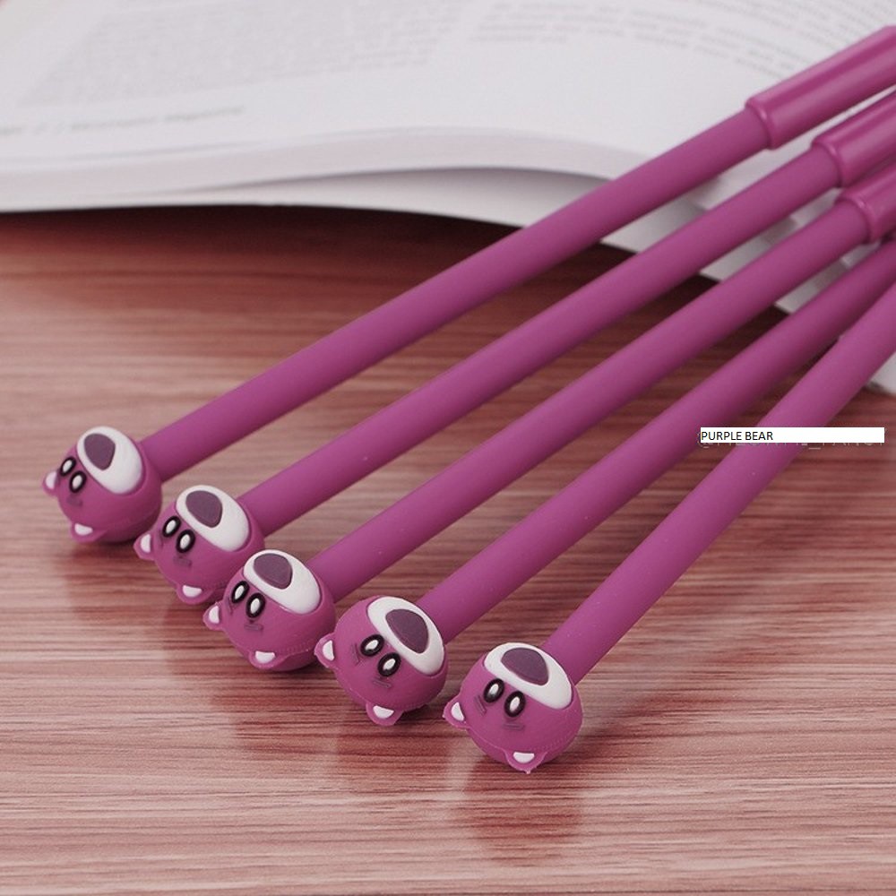

Pulpen Purple Bear Pena Pen Ballpoint Bolpoin Karakter Beruang Lucu Imut Karakter Unik JP28