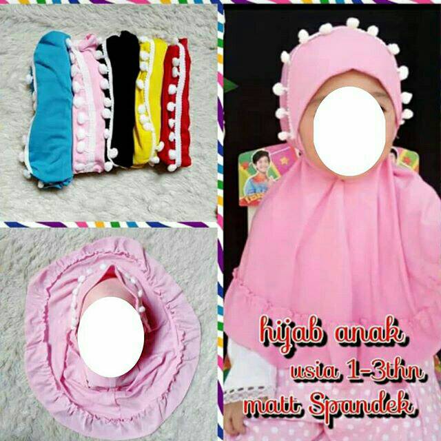 Jilbab Anak Jersey/Jilbab Bayi Jersey GROSIR