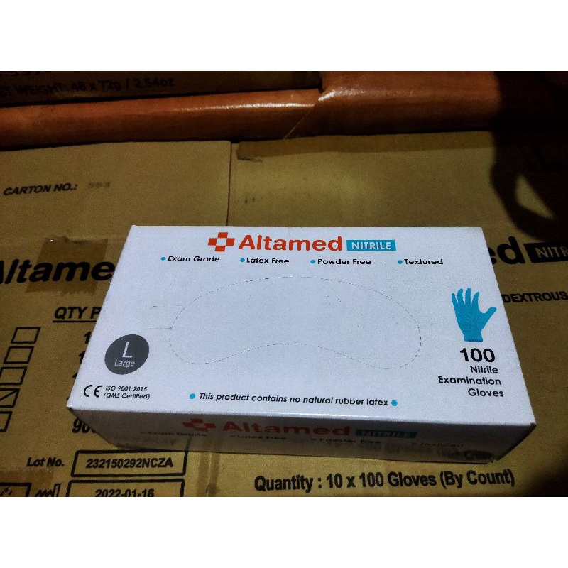 Hand Gloves Altamed Nitrile Latex