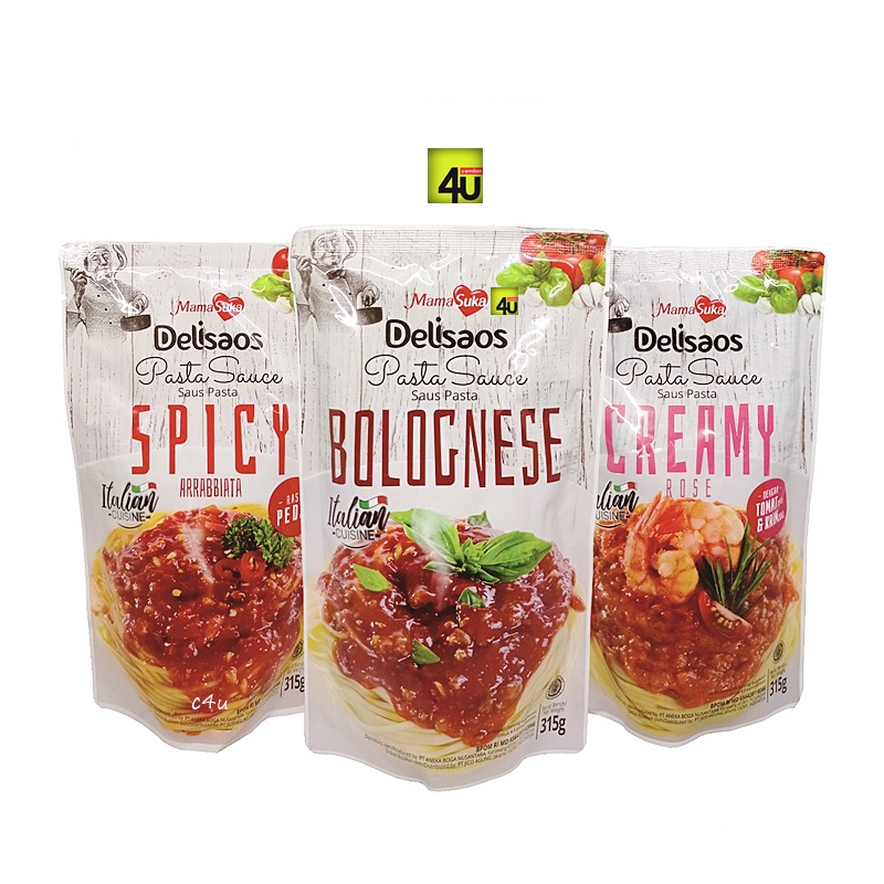 

Mamasuka Delisaos - Italian Pasta Sauce - 315g POUCH