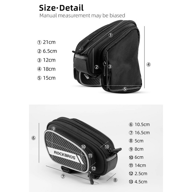 Tas Sepeda Rockbros Bag 006-1BK Frame MTB