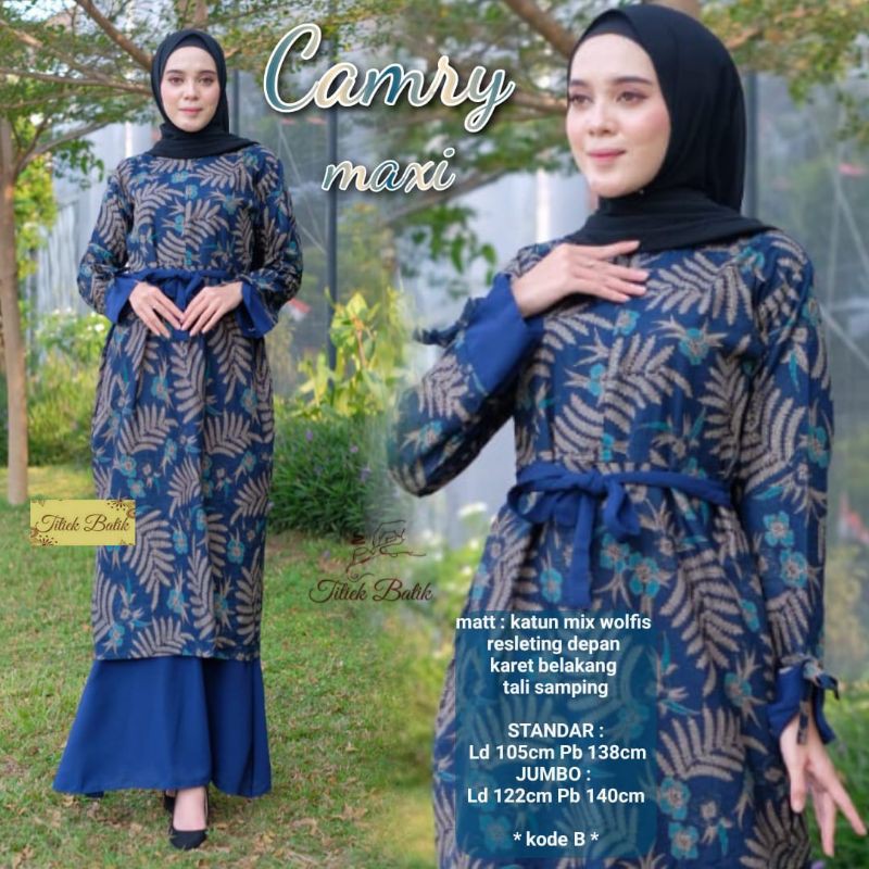 DRESS BATIK CAMRY MAXI BATIK SOLO BY TITIEK BATIEK