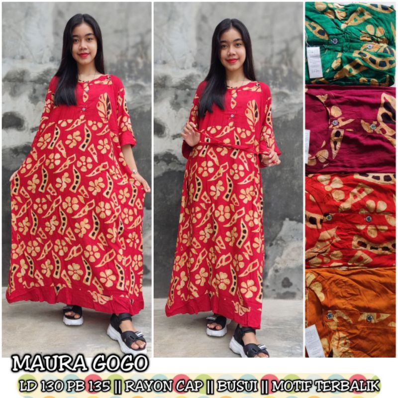 DASTER Maura jumbo busui ld 130 gugo kancing depan Batik cap pekalongan-Gugo 1