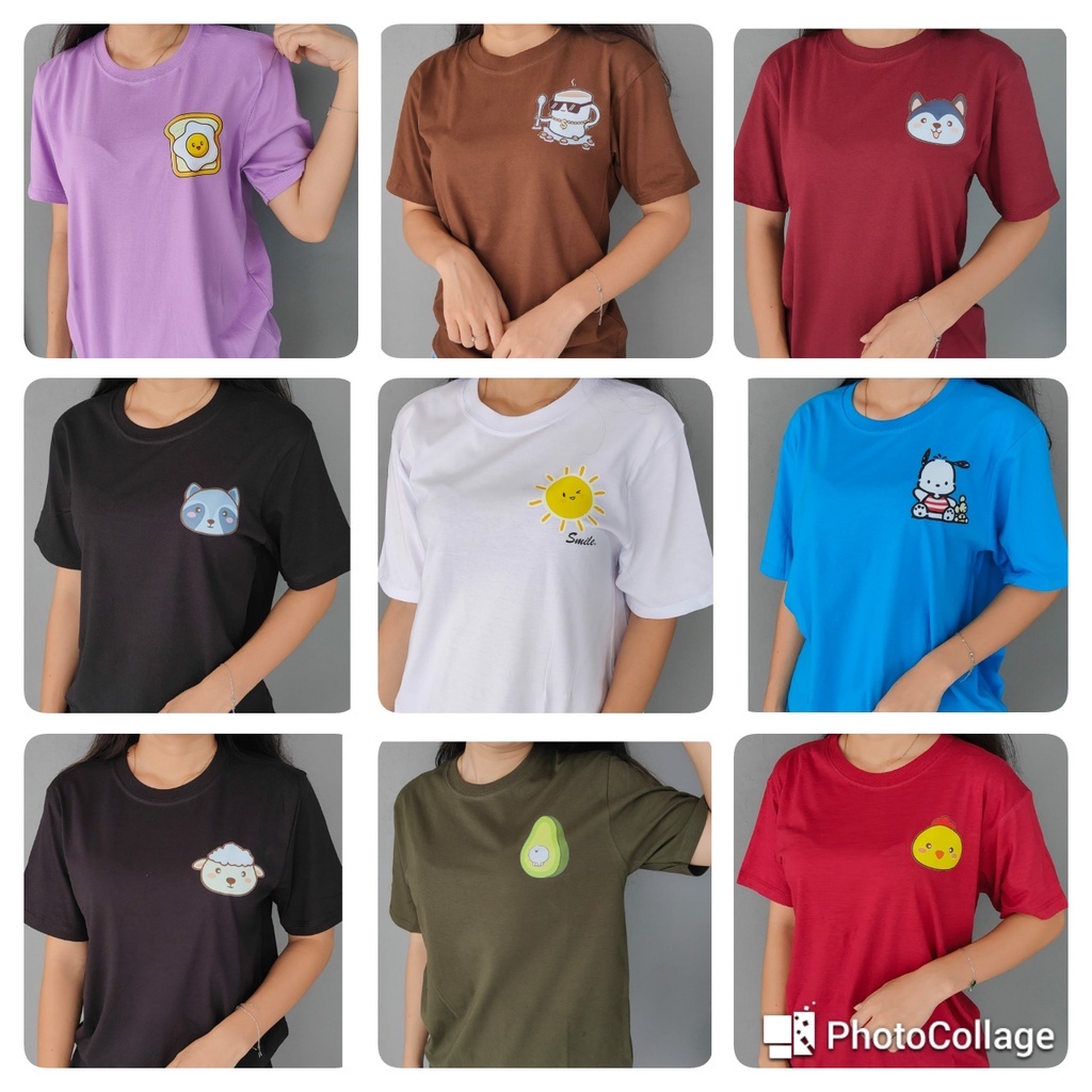 Baju Kaos DTF Bahan Cotton 30s bahan Tebal WARNA KAOS SABLON MOTIF SIMPLE DAN BAGUS 2021