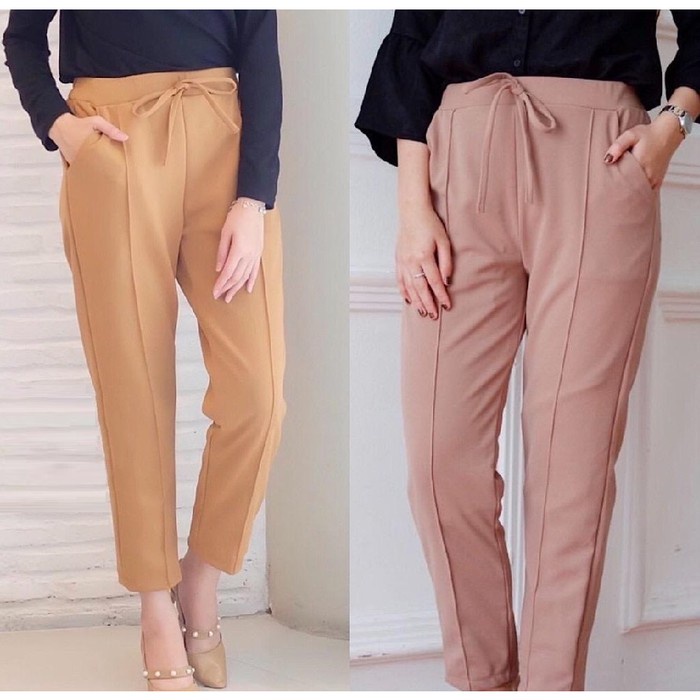 Celana Doty Basic Pants Scuba premium Tebal