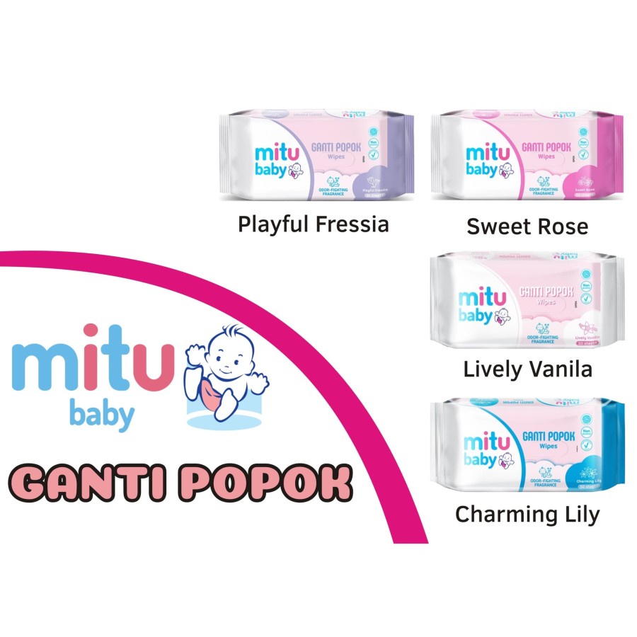 Mitu Baby Wipes Ganti Popok 50'S ( BELI 1 BONUS 1)