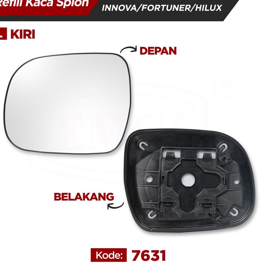 Kualitas Terupdate Kaca Spion Refill - Spion Mobil Innova / Fortuner / Hilux - 76301