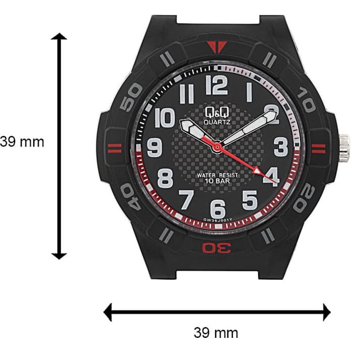 SALE Jam Tangan Pria Sporty Casual Rubber Analog Original Q&amp;Q QNQ QQ GW36 GW36J Series