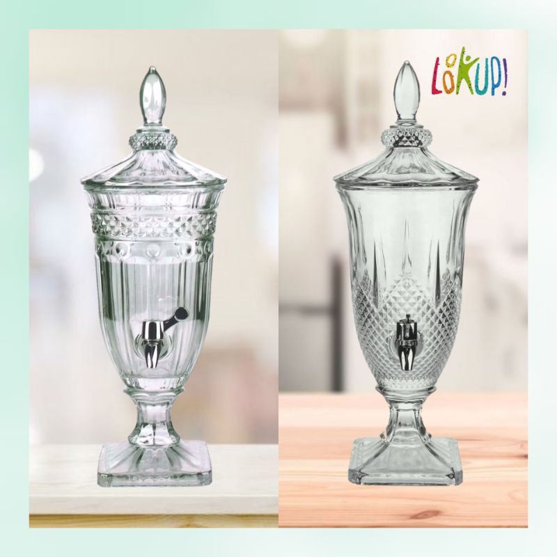 DISPENSER AIR MINUM KRISTAL KACA / WATER TANK / WATER / JUICE GLASS BEVERAGE DISPENSER