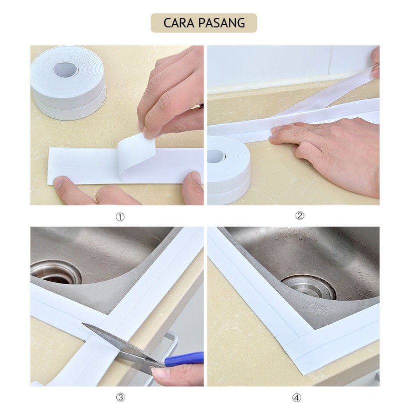 MM-127 Perekat Anti Jamur bahan PVC untuk Dapur/Kamar Mandi/Wastafel