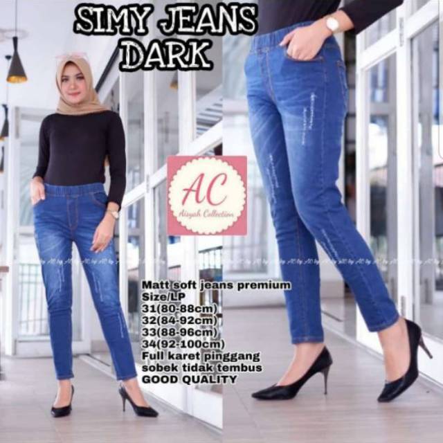 KF - CELANA JEANS JUMBO REKA JEGGING WISKER  // CELANA JEANS WANITA JEGGING RIPPED BIG SIZE