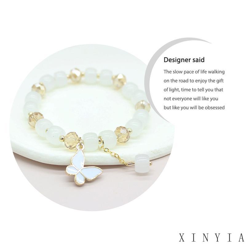 Xia.id Gelang Tangan Wanita Manik Kupu-Kupu Multi Warna Kreatif Elegan Untuk Hadiah