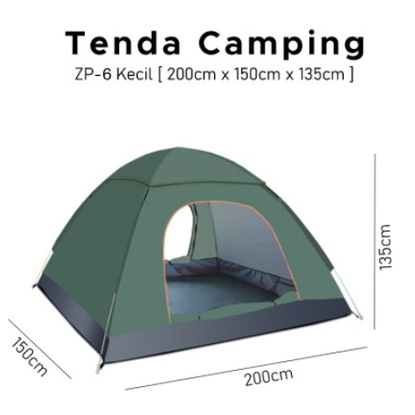 Tenda Gunung Kapasitas 4 Orang Tenda Indoor Tenda Camping Zp 6