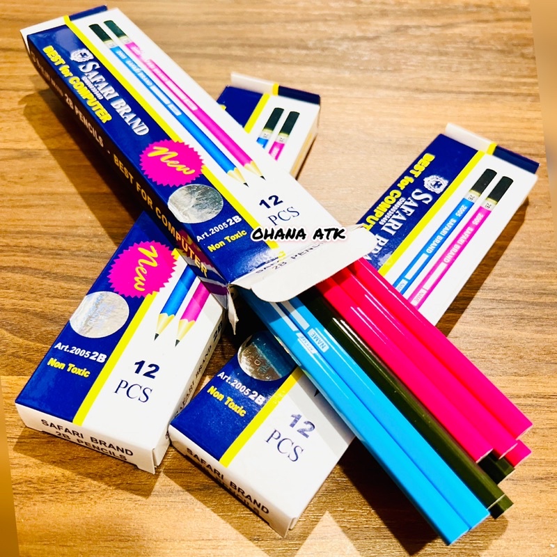 

(1pack) Pensil Pencil SAFARI 2005 2B 1 Box 12 Pcs