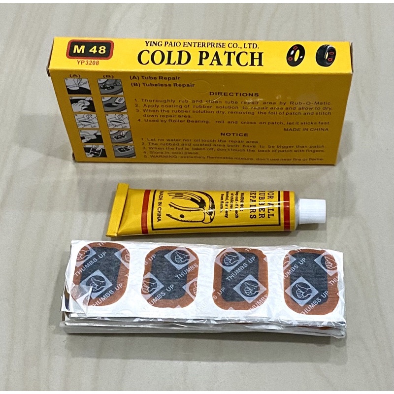 Lem tiptop tambal ban motor sepeda Lem tiptop M Lem tiptop L Lem tambal ban ukuran sedang dan besar 