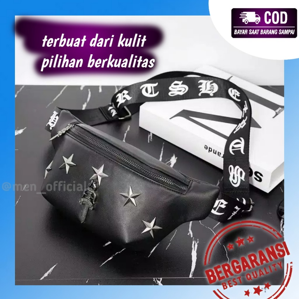 Tas Selempang Slempang Weistbag Wesbag Waisbag Waitsbag Pria Cowok Kulit Distro Asli Keren Original