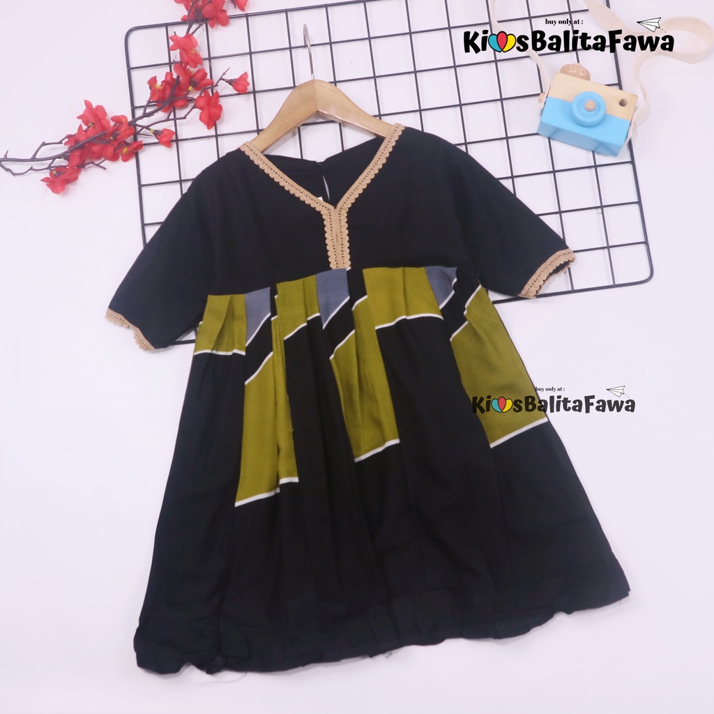 Dress Arabia uk 1-7 Tahun / PREMIUM Dres Anak Perempuan Lengan Pendek Daster Arab Baju Balita Import