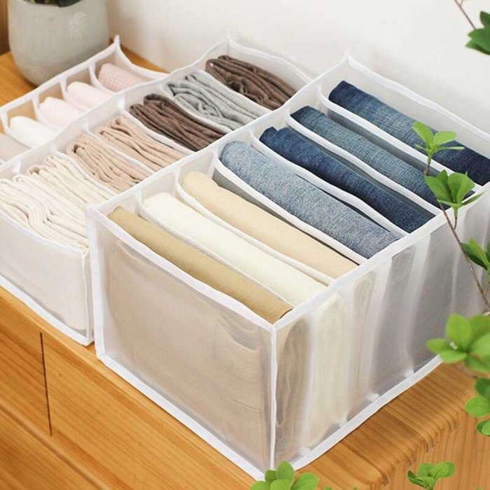 BAROKAH GAMIS Kotak Tempat Penyimpanan jeans Bh CD baju box storage organizer celana