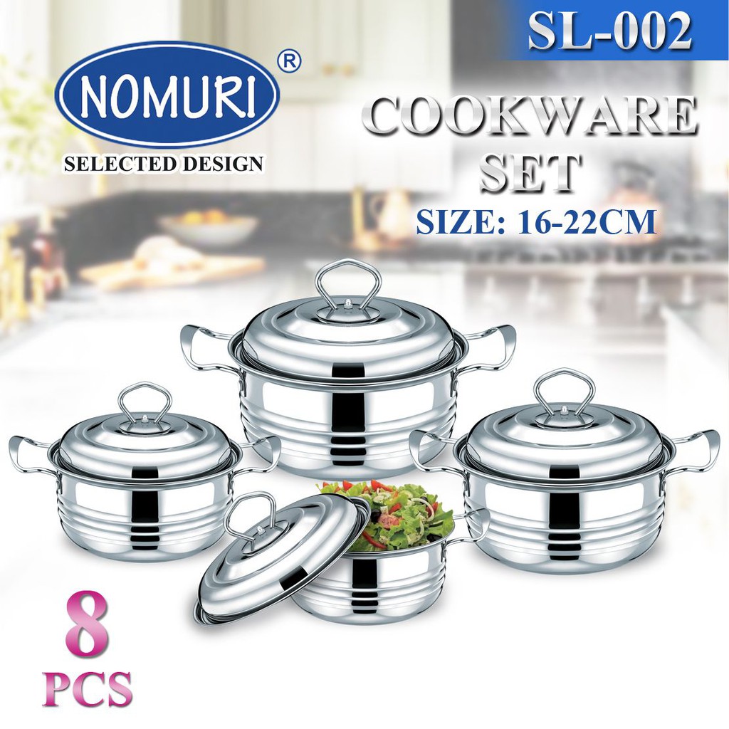 PANCI CANTIK PANCI SET STAINLESS STEEL SL-002 NOMURI