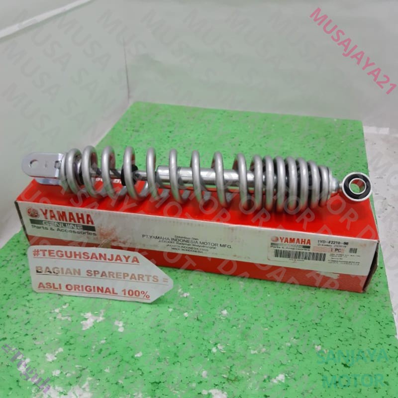 (100% Good Quality ) Shock Breaker Shockbreaker Belakang 1YD Silver Mio Fino Fi 125 Yamaha Mantap
