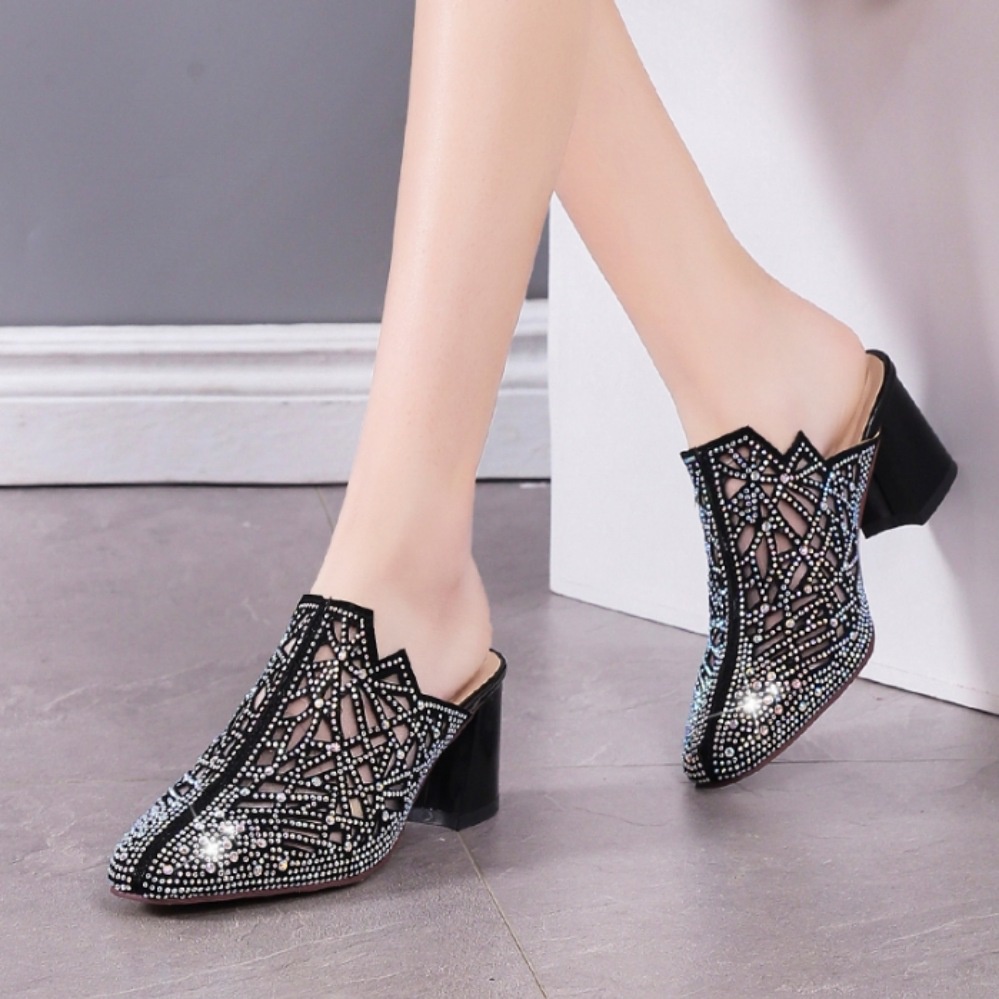 BZG - JELITA  Heels Wanita Motif Permata Model Laser LY 31